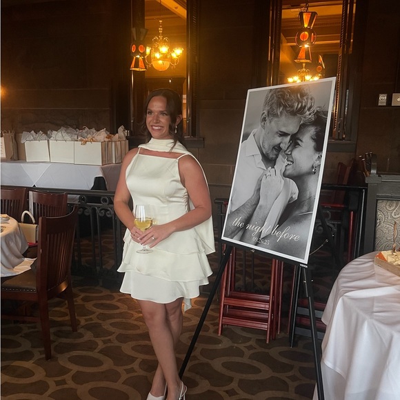 Miss Rosier Lyna White Satin Dress - Picture 3 of 4